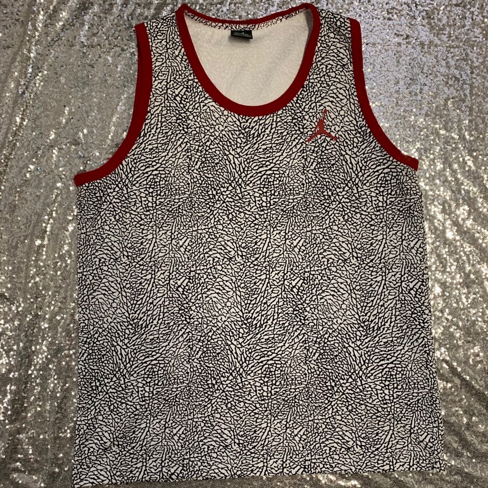 Jordan Fly Elephant Print Tank White Sz XL
